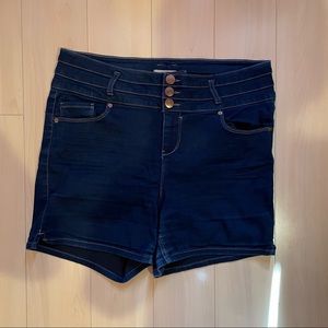 Midi jean shorts